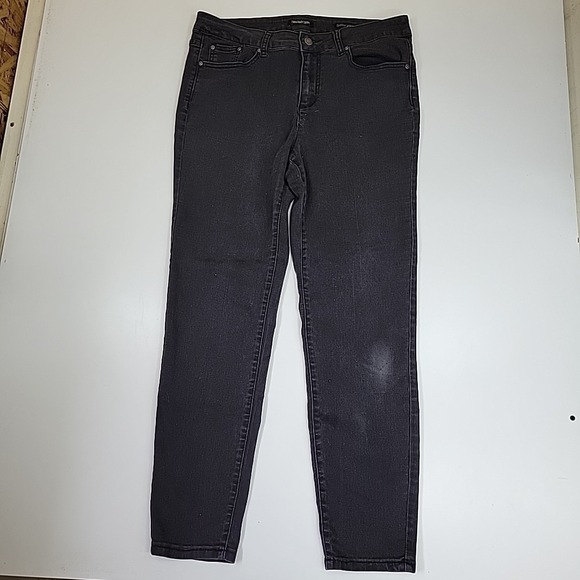 Needle and Cloth Denim - Needle And Cloth Jeans Black Skinny Ankle Women Size 14 Medium Rise Straight Leg